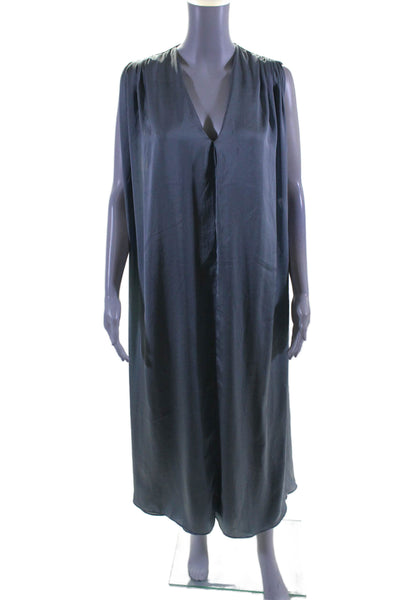 TOME Collective Womens Blue Pleated Midi Dress Blue Size 6 15088345