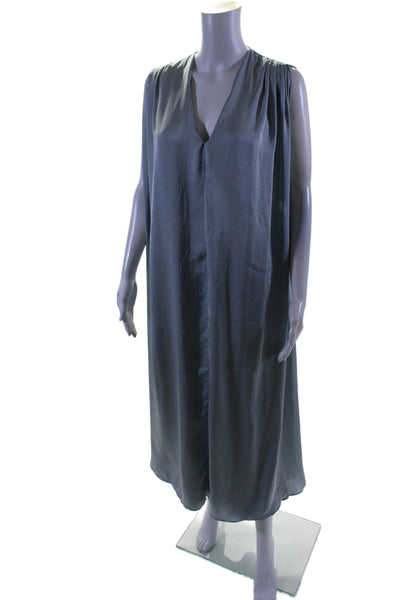 TOME Collective Womens Blue Pleated Midi Dress Blue Size 6 15088345