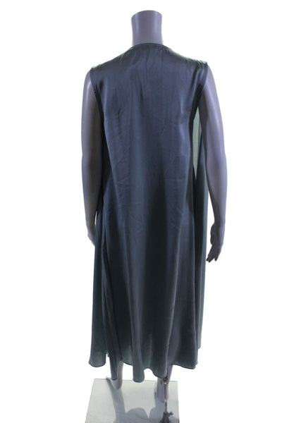 TOME Collective Womens Blue Pleated Midi Dress Blue Size 6 15088345