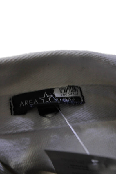 Area Stars Womens Denim Shirt Dress White Size 4 16004749