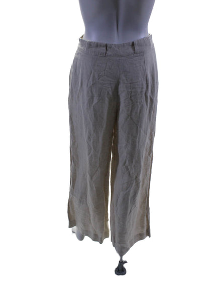 Club Monaco Womens Wide Leg Linen Blend Trouser Off-White Size 0 16463506