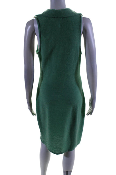 Louna Womens Collared Ribbed Dress Green Size 6 15298436