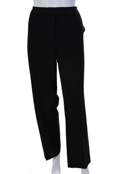 Karl Lagerfeld Womens Flat Front Hook & Eye Straight Dress Pants Black Size 12