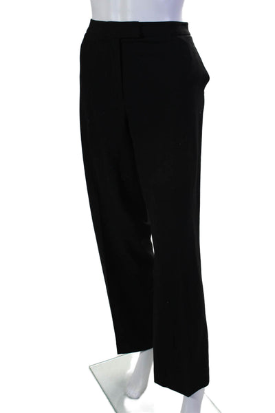 Karl Lagerfeld Womens Flat Front Hook & Eye Straight Dress Pants Black Size 12