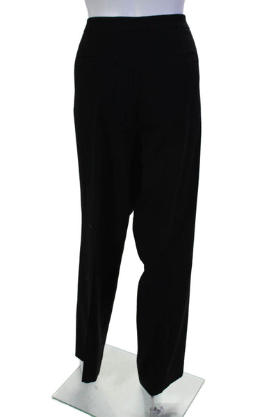 Karl Lagerfeld Womens Flat Front Hook & Eye Straight Dress Pants Black Size 12