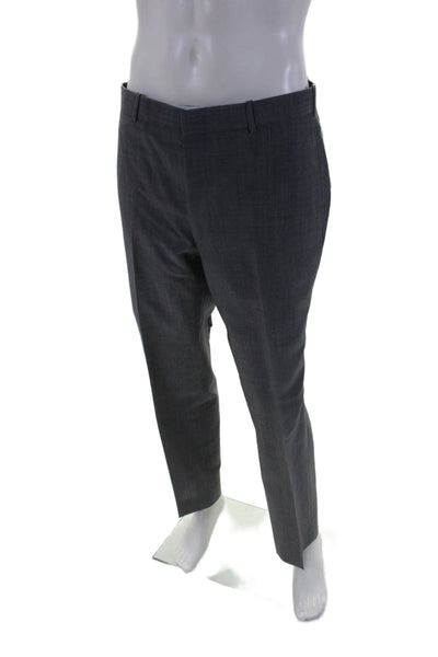 Rag & Bone Mens Straight Leg Creased Slim Leg Dress Pants Gray Wool Size 36