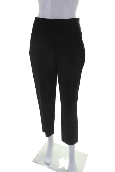 Athleta Womens Stretch Two Pocket Mid-Rise Tapered Pants Black Size 2P