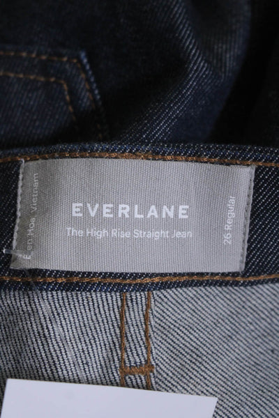 Everlane Womens Cotton Denim Five Pocket Mid-Rise Tapered Jeans Blue Size 26R