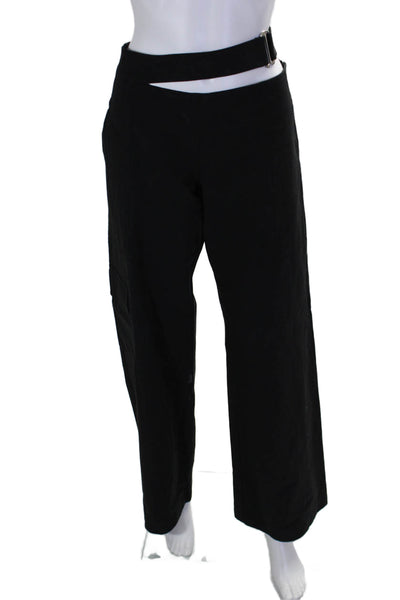 Bec & Bridge Womens Mid-Rise Zip Up Straight Leg Cargo Pants Black Size 4