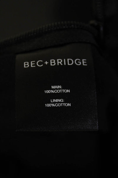 Bec & Bridge Womens Mid-Rise Zip Up Straight Leg Cargo Pants Black Size 4