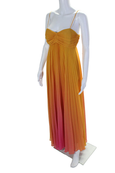 DELFI Collective Womens Nicole Gown Yellow Size 10 14484358