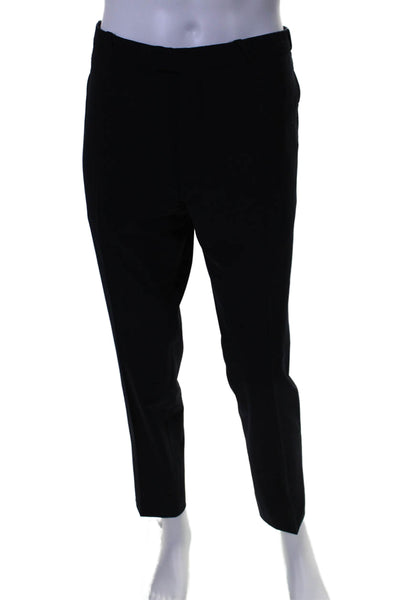 Thierry Mugler Mens Slim Leg Creased Dress Pants Black Wool Size EUR 54