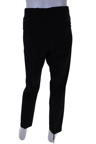 Thierry Mugler Mens Slim Leg Creased Dress Pants Black Wool Size EUR 54