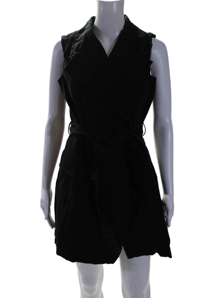TOCCIN X RTR Womens Black Trench Wrap Dress Black Size 2 15560872