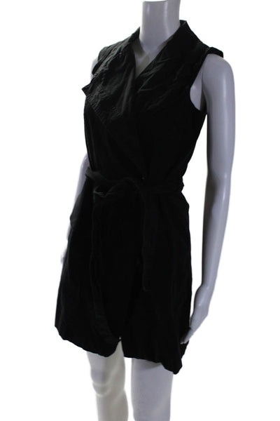 TOCCIN X RTR Womens Black Trench Wrap Dress Black Size 2 15560872