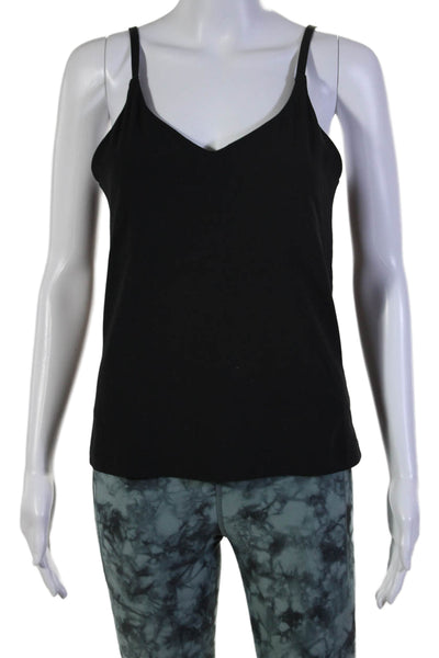 Athleta Womens Spaghetti Strap Tank Top Tie Dyed Leggings Set Black Gray Medium