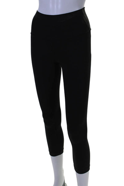 Lululemon Womens High Rise Elastic Waist Slip-On Athletic Leggings Black Size 2