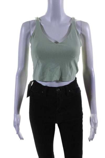 Lululemon Womens Stretch V-Neck Pullover Activewear Tank Top Green Size 8