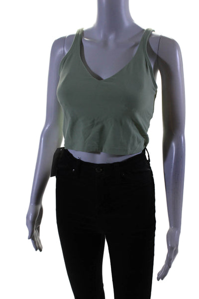 Lululemon Womens Stretch V-Neck Pullover Activewear Tank Top Green Size 8