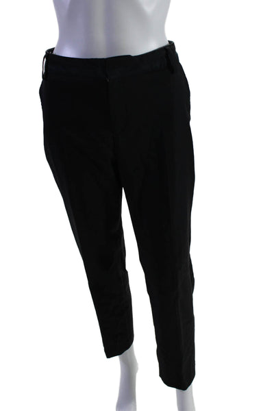 Comptoir Des Cotonniers Womens Creased Dress Pants Black Wool Size EUR 42