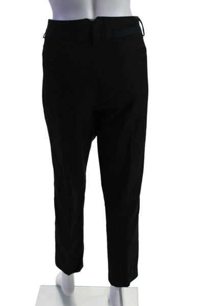 Comptoir Des Cotonniers Womens Creased Dress Pants Black Wool Size EUR 42