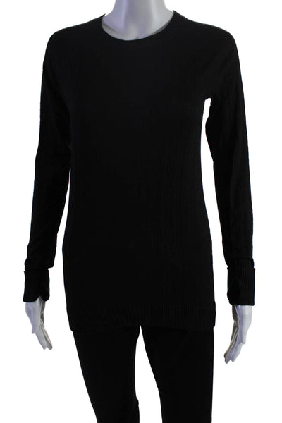 Lululemon Womens Long Sleeves Pullover Stretch Athletic Shirt Black Size 6