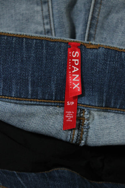 Spanx Womens High Rise Skinny Leg Light Wash Jeans Blue Cotton Size Small