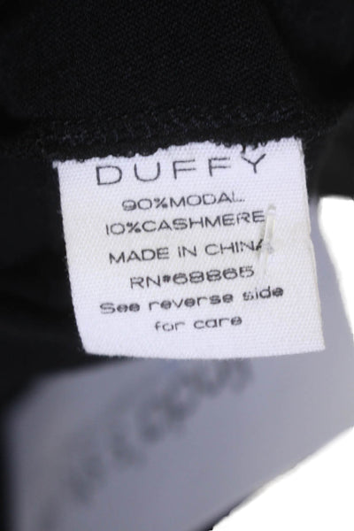 Duffy Womens Cashmere Blend Spaghetti Strap Sleeveless Tank Top Black Size Small