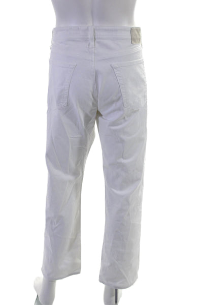 AG Adriano Goldschmied Mens The Graduate Tailored Leg Jeans White Size 36x32