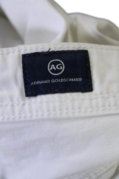 AG Adriano Goldschmied Mens The Graduate Tailored Leg Jeans White Size 36x32