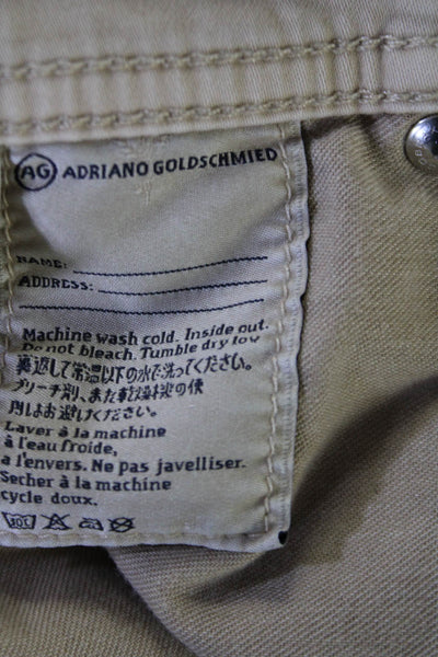 AG Adriano Goldschmied Mens The Graduate Tailored Leg Jeans Beige Size 36x34