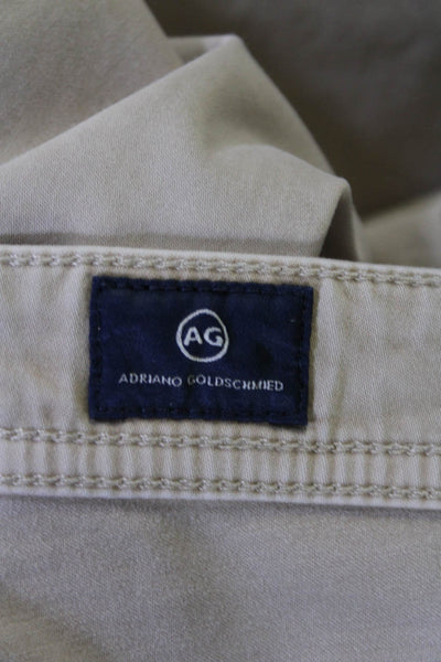 AG Adriano Goldschmied Mens The Graduate Tailored Leg Jeans Beige Size 36x34