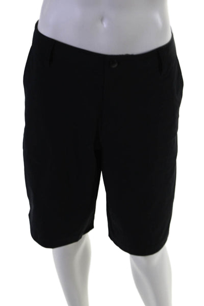 Lululemon Mens Zipper Fly Lightweight Athletic Casual Shorts Black Size 38