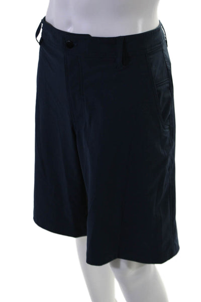 Lululemon Mens Zipper Fly Lightweight Casual Athletic Shorts Blue Size 36