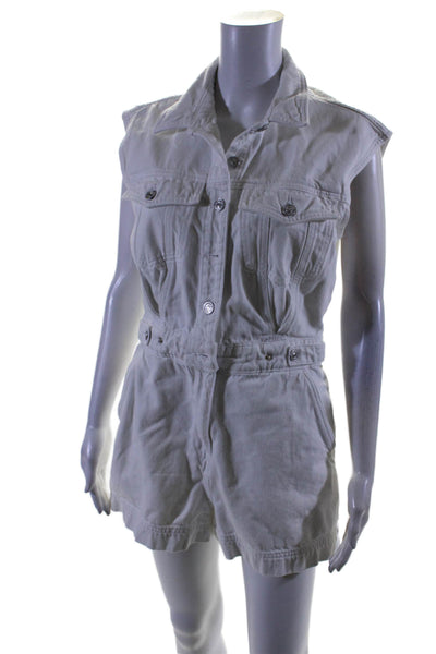 7 For All Mankind Womens Balloon Romper White Size 2 15568240
