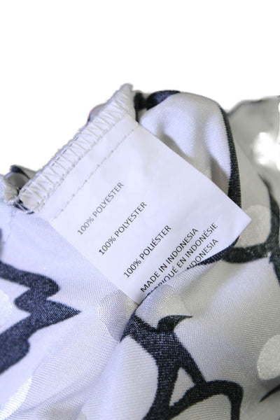 Ronny Kobo Collective Womens Printed Trousers White Size 4 16126333