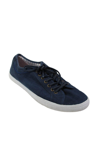 Ben Sherman Women's Round Toe Lace Up Rubber Sole Sneakers Blue Size 9.5