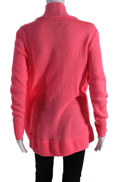 Lily Pulitzer Womens Long Sleeve Open Front Cardigan Sweater Hot Pink Size S