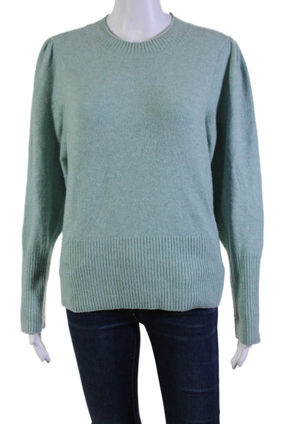 J Crew Women's Round Neck Long Sleeves Pullover Sweater Blue Size S