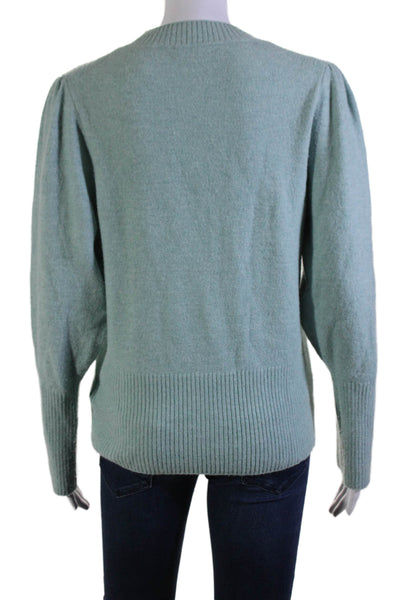 J Crew Women's Round Neck Long Sleeves Pullover Sweater Blue Size S