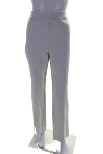 Derek Lam 10 Crosby Womens Cotton Zip Lined Wide Slit Leg Dress Pants White Size