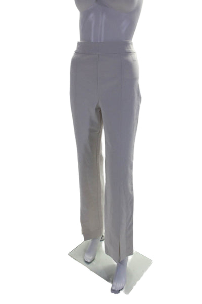 Derek Lam 10 Crosby Womens Cotton Zip Lined Wide Slit Leg Dress Pants White Size