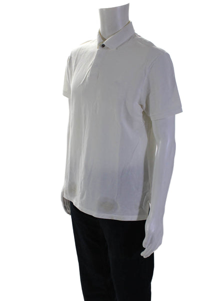 Ralph Lauren Men's Collared Short Sleeves Basic Polo T-Shirt White Size L