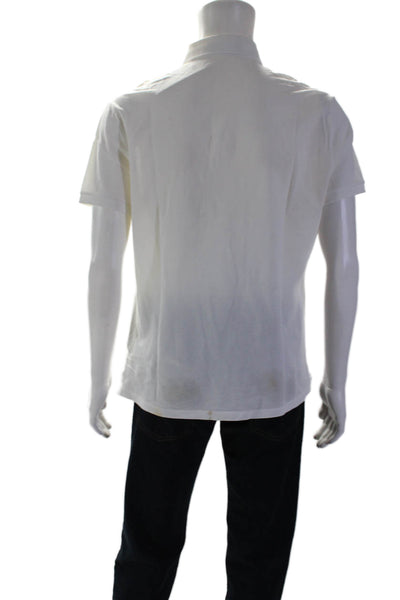 Ralph Lauren Men's Collared Short Sleeves Basic Polo T-Shirt White Size L