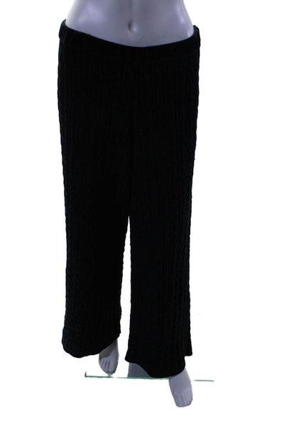Something Navy Womens Cable Knit Long Sleeves Sweat Suit Midnight Blue Size Larg