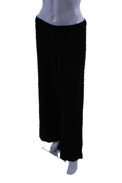 Something Navy Womens Cable Knit Long Sleeves Sweat Suit Midnight Blue Size Larg
