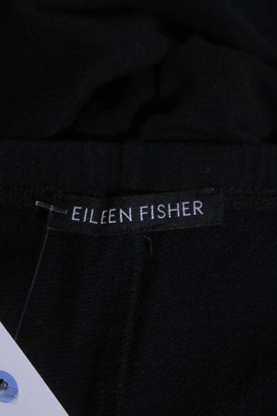 Eileen Fisher Womens High Rise Elastic Waist Leggings Black Size L