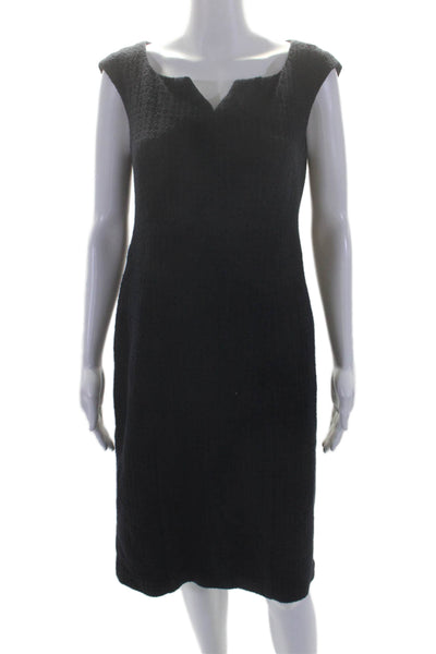 Nanette Lepore Womens Sleeveless High Waist Sheath Dress Navy Blue Size 10