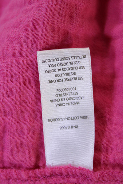 Louna Womens Tiered Puff Sleeve Dress Pink Size 10 15783247