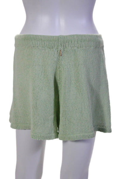 Misa Womens Cotton Mesh Knitted Long Sleeved Sweater and Shorts Set Grem Size M